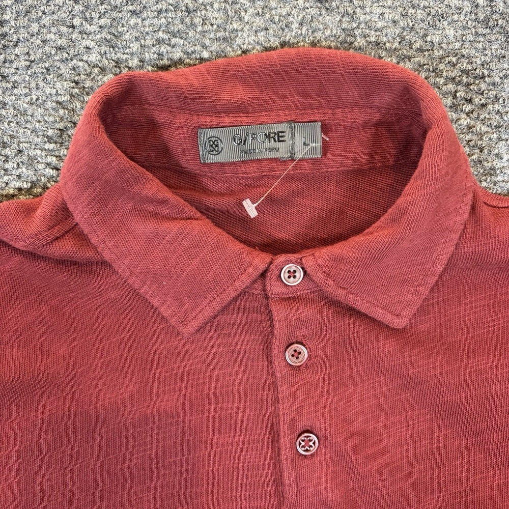 G/Fore Men's Sz L Red Golf Polo Shirt